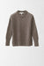 Silk Pullover with Long Sleeves and Crewneck - olive - front