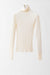 Cashmere Blend Pullover with Long Sleeves and Turtleneck - ivory - front