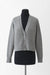 Cashmere Blend Classic Short Cardigan - Heather Grey (Front)