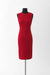 S / Scarlet Red / Structured knit dress tight fit jacquart knit, Crew neck sleevless