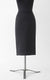 S / Black / Structured knit, Pencil skirt midi length