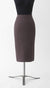 S / Brown / Structured knit, Pencil skirt midi length