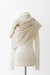 Wool and Cashmere One-End Shawl - heather beige - front