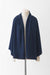 Wool and Cashmere One-End Shawl - midnight blue - front