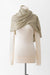 Cashmere and Silk One-End Shawl  - army beige - worn
