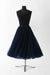 Tulle Frowned Midi-Length Skirt - midnight blue - front