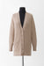 L / Camel / Cashmere and silk classic french, Cardigan long sleeves