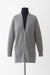 XL / Heather Grey / Cashmere and silk classic french, Cardigan long sleeves