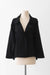 Cashmere Lightweight Jacket with Notch Collar - black - front