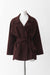 42/44 / Burgundy / Double sided cashmere, Notch collar coat