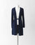 Cashmere Blend Long and Open Cardigan - Navy (Front)