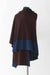 OS / Deep Burgundy and Heather Navy / Flanell cape no arm holes