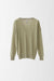 M / Army Beige / Cashmere and silk pullover, V neck drop shoulder long sleeves