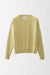 S / Acid Green / Cashmere pullover with cable details long sleeves