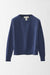 L / Heather Indigo / Cashmere pullover with cable details long sleeves