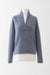 XS / Heather Grey / Cashmere wool and silk Breton pullover V neck