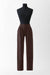 S / Brown / Cashmere narrow leg pant with front pleats