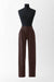 M / Brown / Cashmere narrow leg pant with front pleats