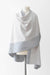 Merinos Wool and Cashmere Two-toned Indoor Cape without Arm Holes - dusty white - front