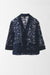 34 / Midnight Blue / Lace, Notch collar loungewear top