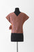 34 / Rose Gold / Silk taffetas, Front V Wrap top