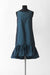 34 / Ocean Blue / Silk taffetas, Trapeze dress