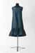 44 / Ocean Blue / Silk taffetas, Trapeze dress