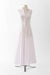 Cotton Sleeveless Long Shirt Dress - powder pink - front