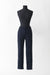 34 / Navy on Navy / Lace, Cigarette trousers