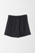 Silk Loungewear Shorts - black - front