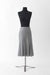 34 / Heather Grey / Wool, Asymmetrical tulip skirt