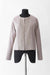 Cashmere Sleeveless Jacket with Leather Trimming - sand/beige - details