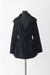 Cashmere Lightweight Trapeze Jacket with Flat Collar - black - front