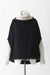 Black Cashmere and Leather Lightweight Poncho  - front