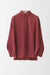 Silk Cady Oversize Shirt - burgundy - front