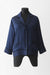 34 / Midnight Blue / Silk loungewear, Notch collar loungewear top