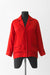 34 / Scarlet Red / Silk loungewear, Notch collar loungewear top
