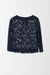 34/36 / Midnight Blue / Lace, Popover blouse puffy sleeves