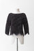 Lace Blouse with 7/8 Sleeves - black and pink - front