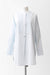 34 / White Blue / Cotton, Liquette front pleated yoke