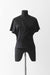36 / Black / Silk satin, Front V Wrap top