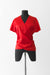 36 / Scarlet Red / Silk satin, Front V Wrap top