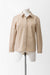 Cotton Classic Collared Shirt with 3/4 Sleeves - dark beige - front
