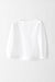 34/36 / White / Cotton, Popover blouse puffy sleeves