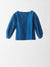 34/36 / Ocean Blue / Silk satin, Popover blouse puffy sleeves