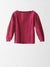 Silk Satin Popover Blouse with Puffy Sleeves  - fuchsia - front