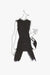 Light Tweed Sleeveless Tunic Dress - black - sketch