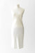 34 / Off White / Silk Slip Dress, Midi