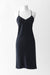 34 / Black / Silk Slip Dress, Midi