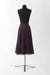 Silk Chiffon Three-Layer Midi-Length Skirt - dark prune - front